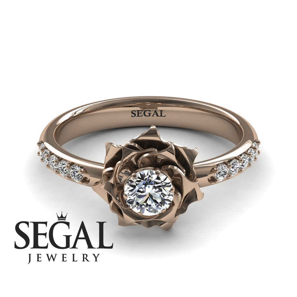 A lady's Rose Gold Diamond Ring - Elena no. 2