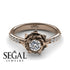 A lady's Rose Gold Diamond Ring - Elena no. 2