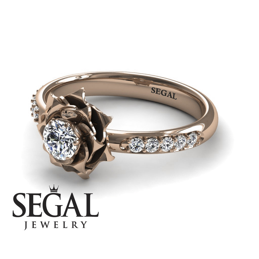 A lady's Rose Gold Diamond Ring - Elena no. 2