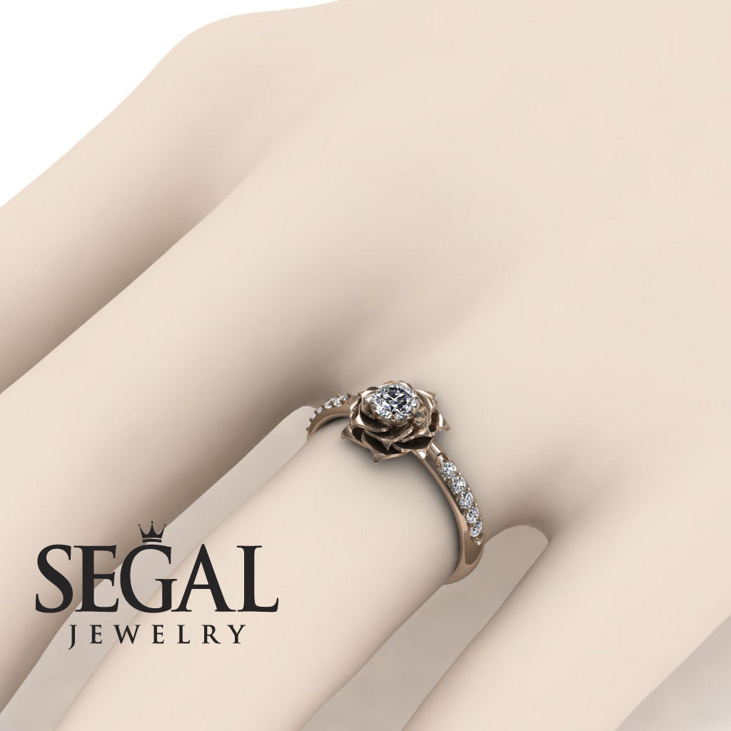 A lady's Rose Gold Diamond Ring - Elena no. 2