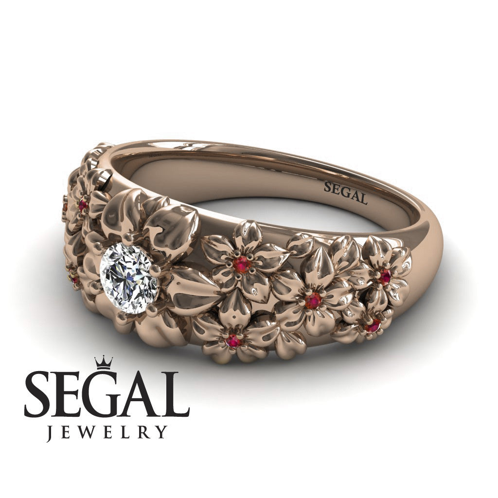 The Ring Of Floral Engagement Rings With Diamond - Violet no. 5