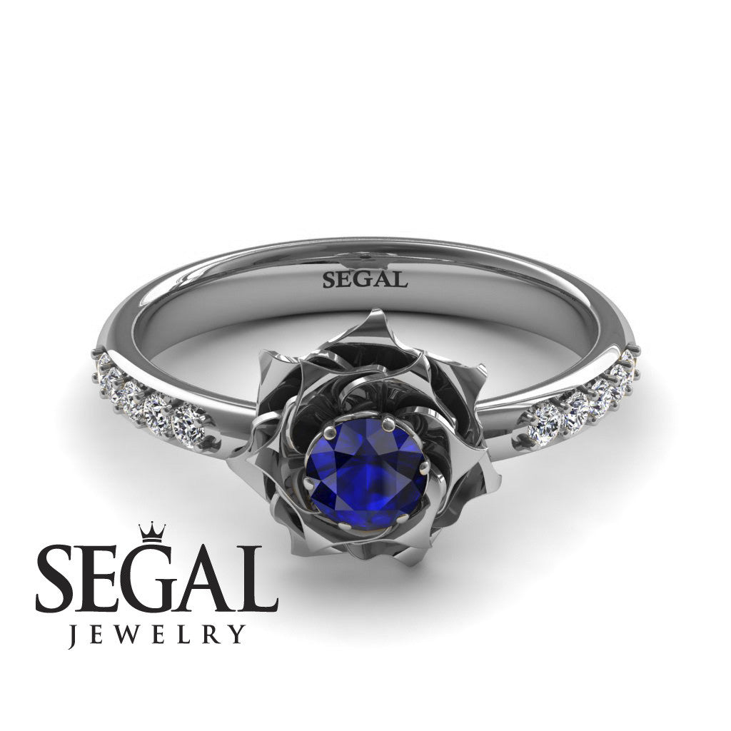 A lady's Rose Blue Topaz Ring- Elena no. 9