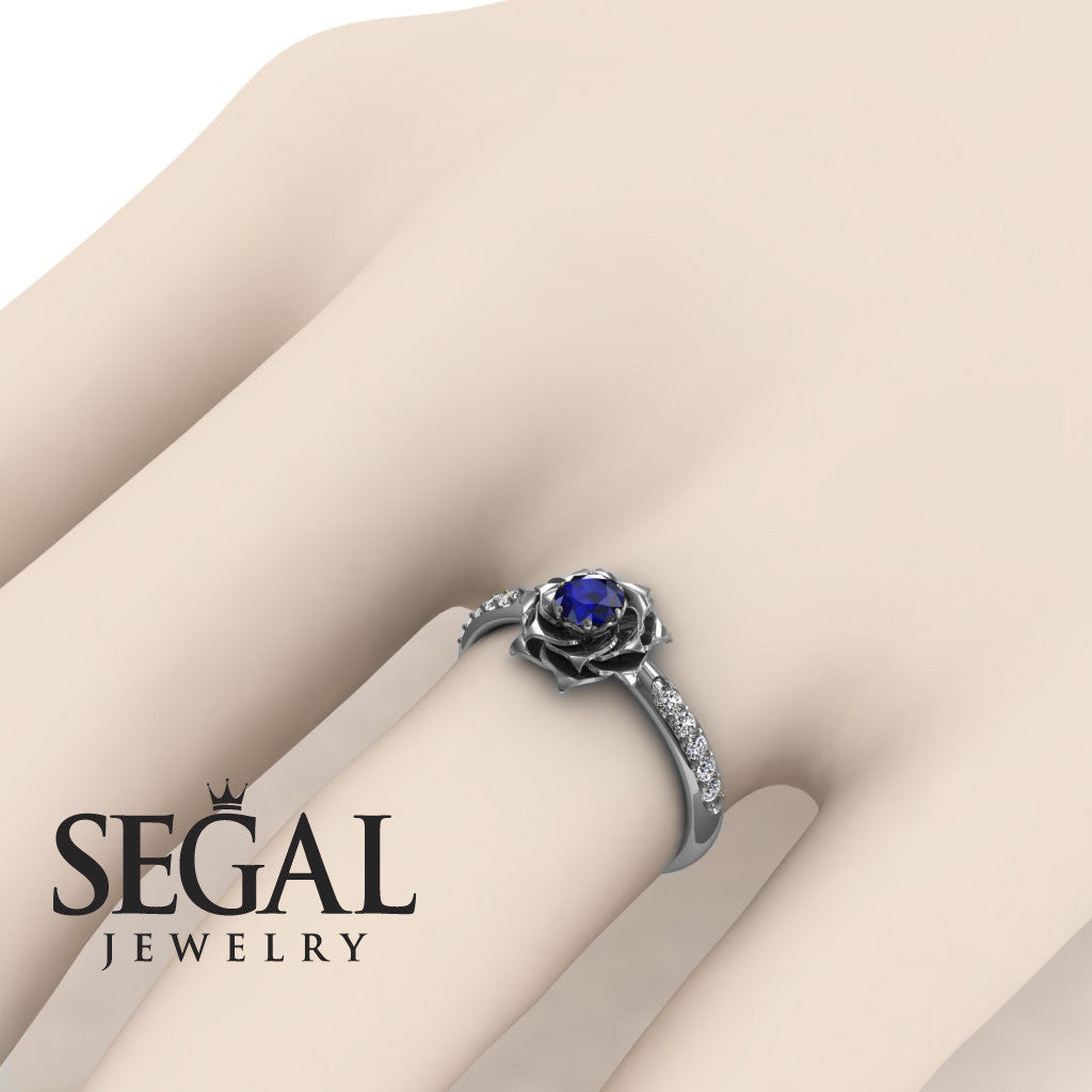 A lady's Rose Blue Topaz Ring- Elena no. 9