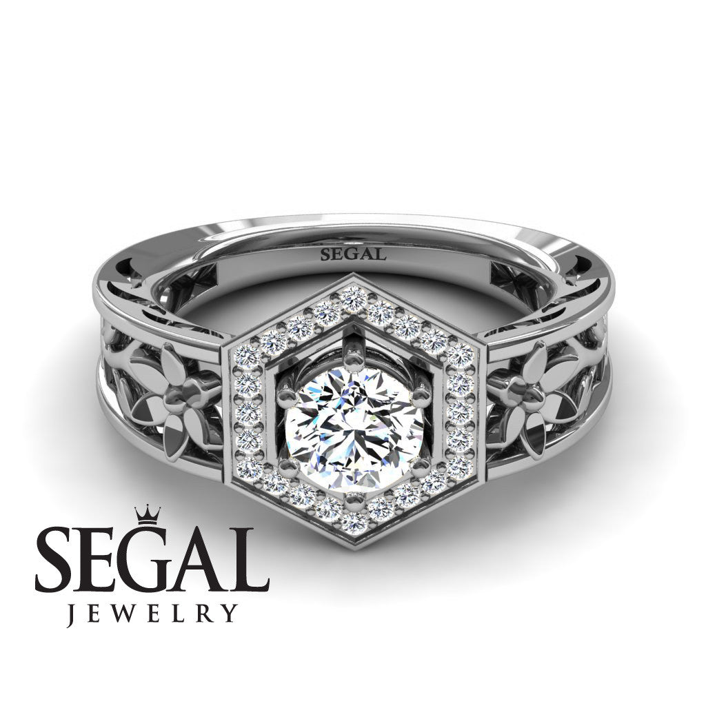 Thomas - The Hexagon Flower Diamond Ring- Paisley no. 3