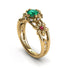 Adam's Flower and Leafs Powerhouse Ring Green Emerald Ring- Mackenzie no. 100