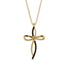 Unique Black Diamond Swirling Cross Necklace - Arthur No. 7 image 1