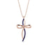 Unique Sapphire Swirling Cross Necklace - Arthur No. 14 image 1