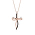 Unique Black Diamond Swirling Cross Necklace - Arthur No. 8 image 1