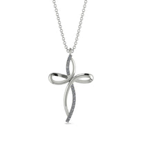 Unique Diamond Swirling Cross Necklace - Arthur No. 3 image 1