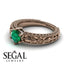 The Victorian Leafs Engagement ring Green Emerald Ring for Women- Kylie no. 8