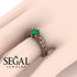 The Victorian Leafs Engagement ring Green Emerald Ring for Women- Kylie no. 8