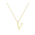 V - Letter Name Necklace Initial Necklace