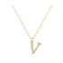 V - Letter Name Necklace Initial Necklace
