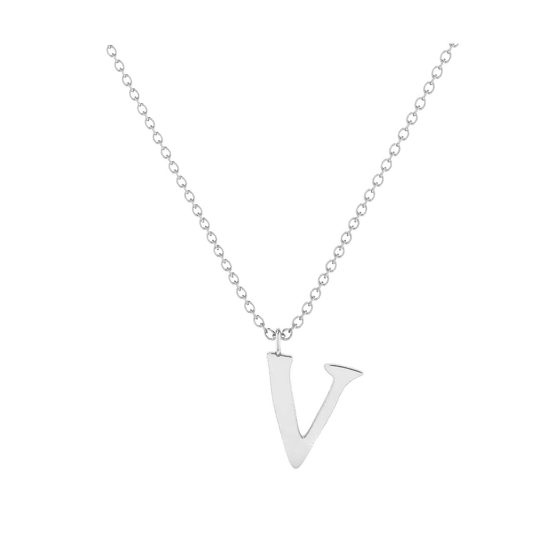 V - Letter Name Necklace Initial Necklace