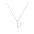 V - Letter Name Necklace Initial Necklace