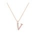 V - Letter Name Necklace Initial Necklace