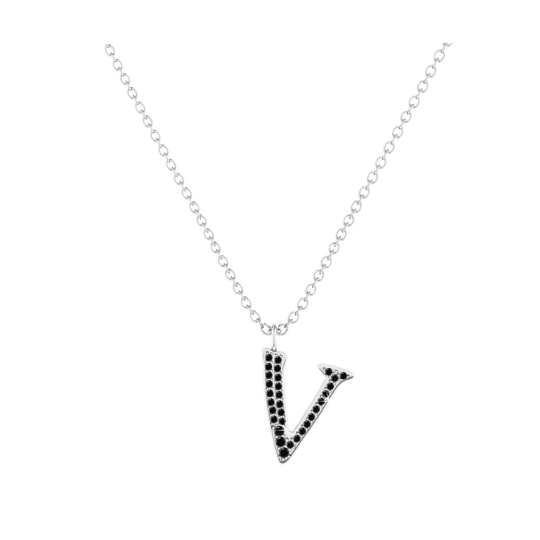 V - Letter Name Necklace Initial Necklace