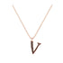 V - Letter Name Necklace Initial Necklace
