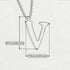 V - Letter Name Necklace Initial Necklace
