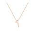 Vav - Hebrew Alef-Bet letter diamond Necklace - V letter