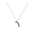 Vav - Hebrew Alef-Bet letter diamond Necklace - V letter