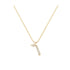 Vav - Hebrew Alef-Bet letter diamond Necklace - V letter
