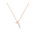 Vav - Hebrew Alef-Bet letter diamond Necklace - V letter