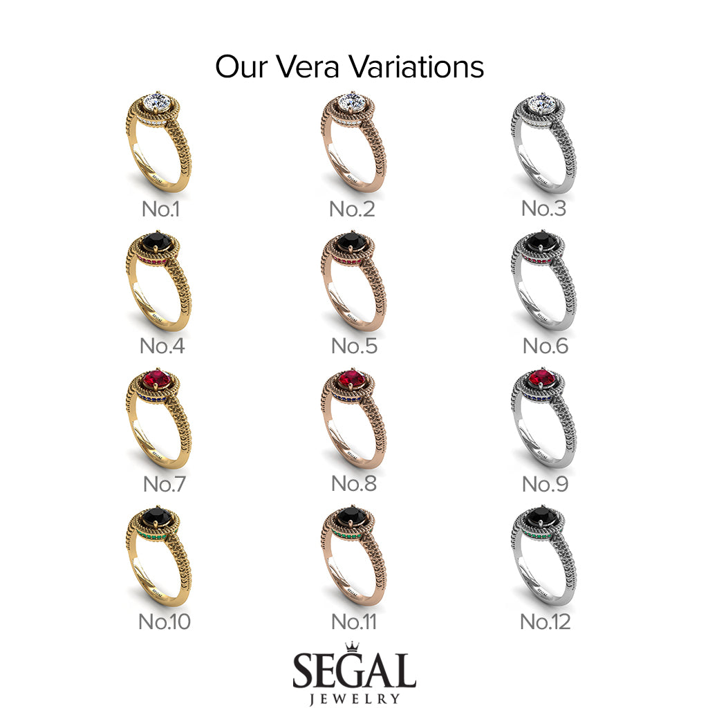 The Vintage Bling Black Diamond Ring - Vera no. 12