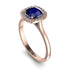 Vintage Classic Halo Cushion Sapphire Ring - Skylar No. 14