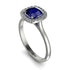Vintage Classic Halo Cushion Sapphire Ring - Skylar No. 15