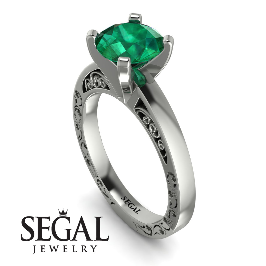 Vintage Solitaire Emerald Ring - Vera No. 6