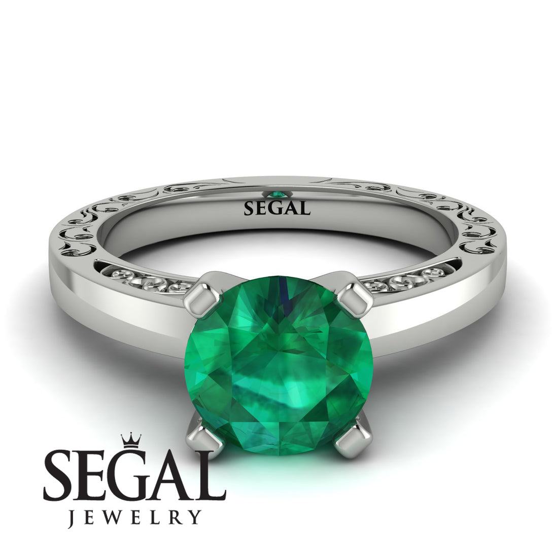 Vintage Solitaire Emerald Ring - Vera No. 6