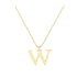 W - Letter Name Necklace Initial Necklace