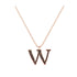 W - Letter Name Necklace Initial Necklace