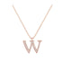 W - Letter Name Necklace Initial Necklace