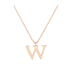 W - Letter Name Necklace Initial Necklace