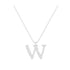 W - Letter Name Necklace Initial Necklace