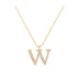 W - Letter Name Necklace Initial Necklace