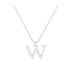 W - Letter Name Necklace Initial Necklace