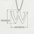W - Letter Name Necklace Initial Necklace