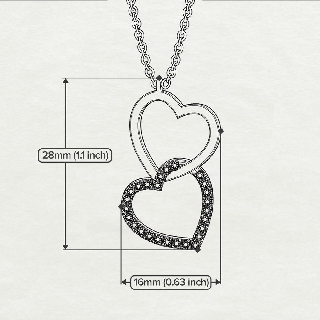 Interlocked Hearts Sapphire Necklace - Wendy No. 13