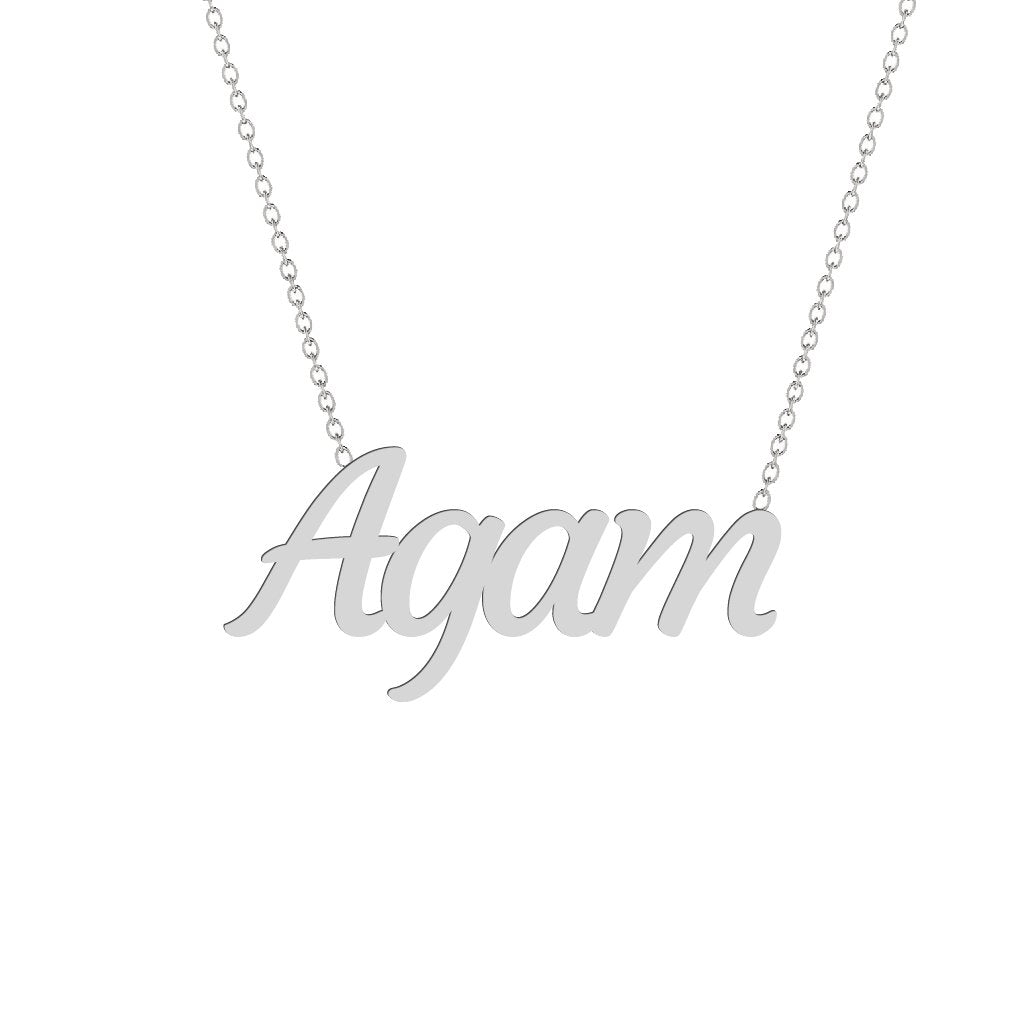 Gold Name Necklace - Agam