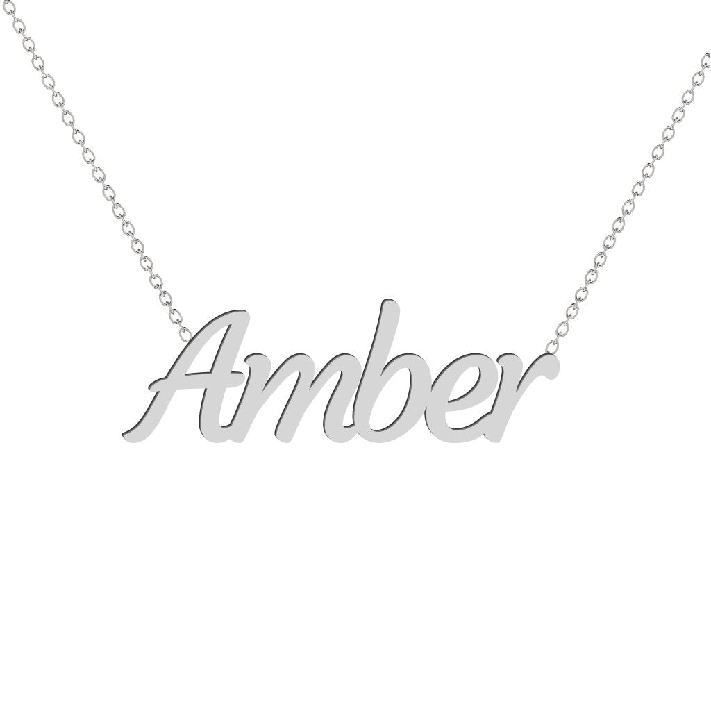 Gold Name Necklace - Amber