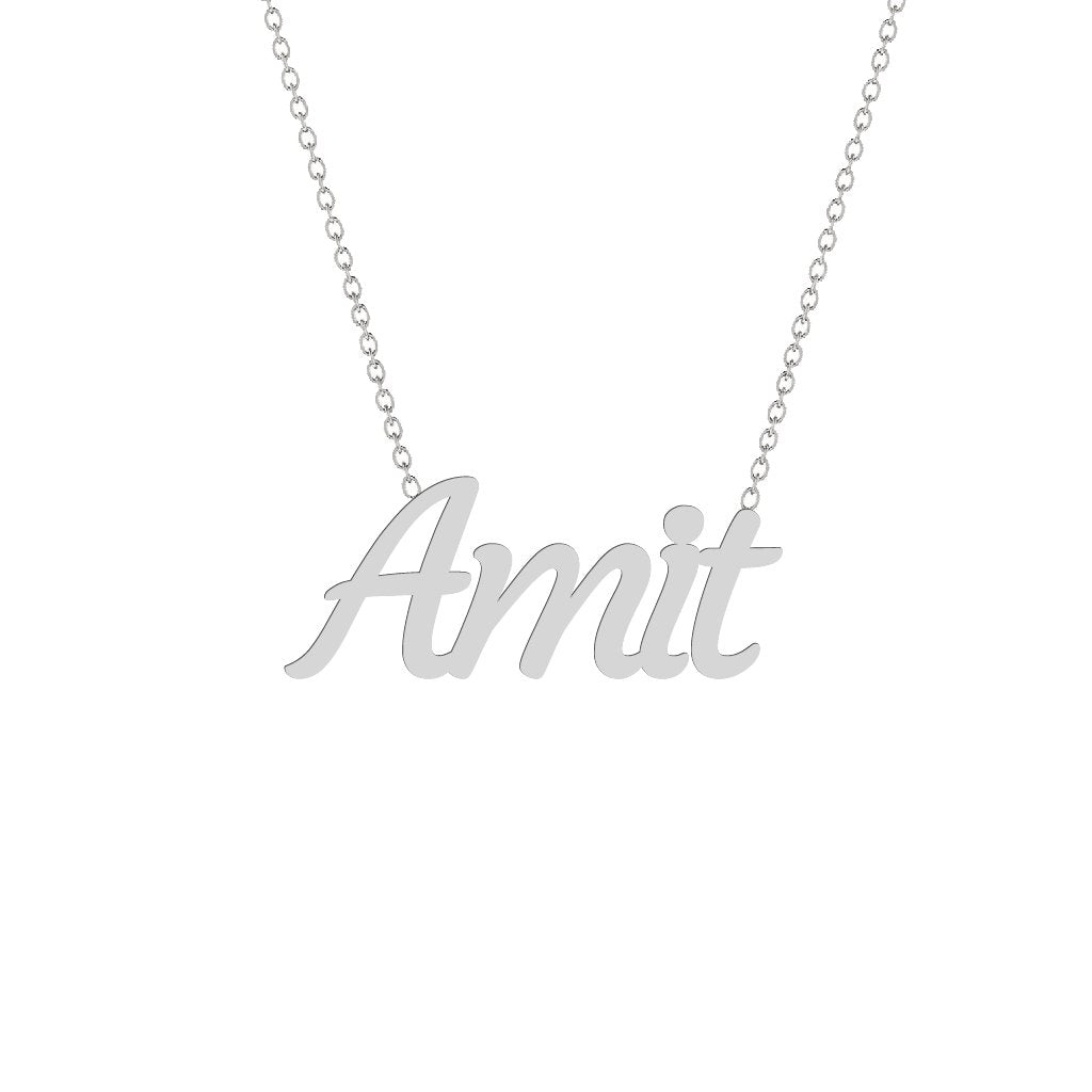 Gold Name Necklace - Amit