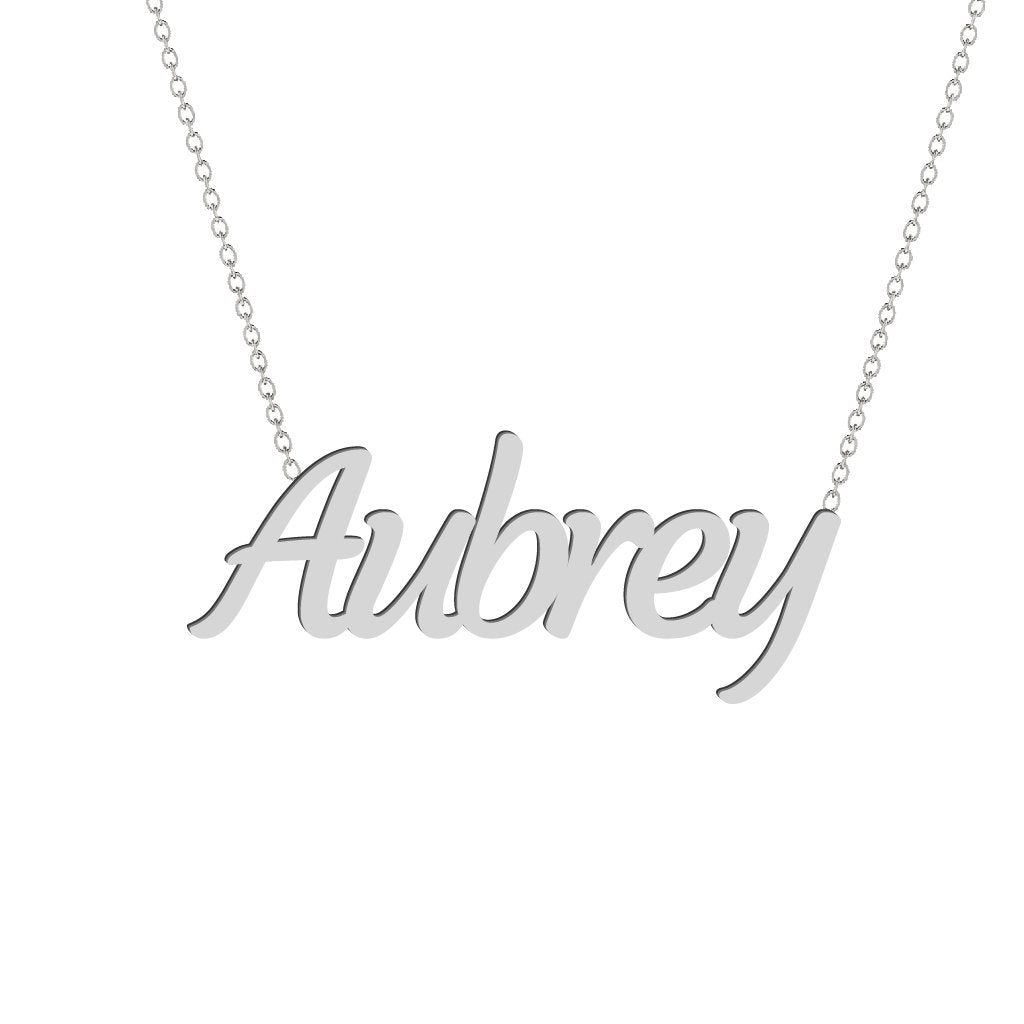 Gold Name Necklace - Aubrey