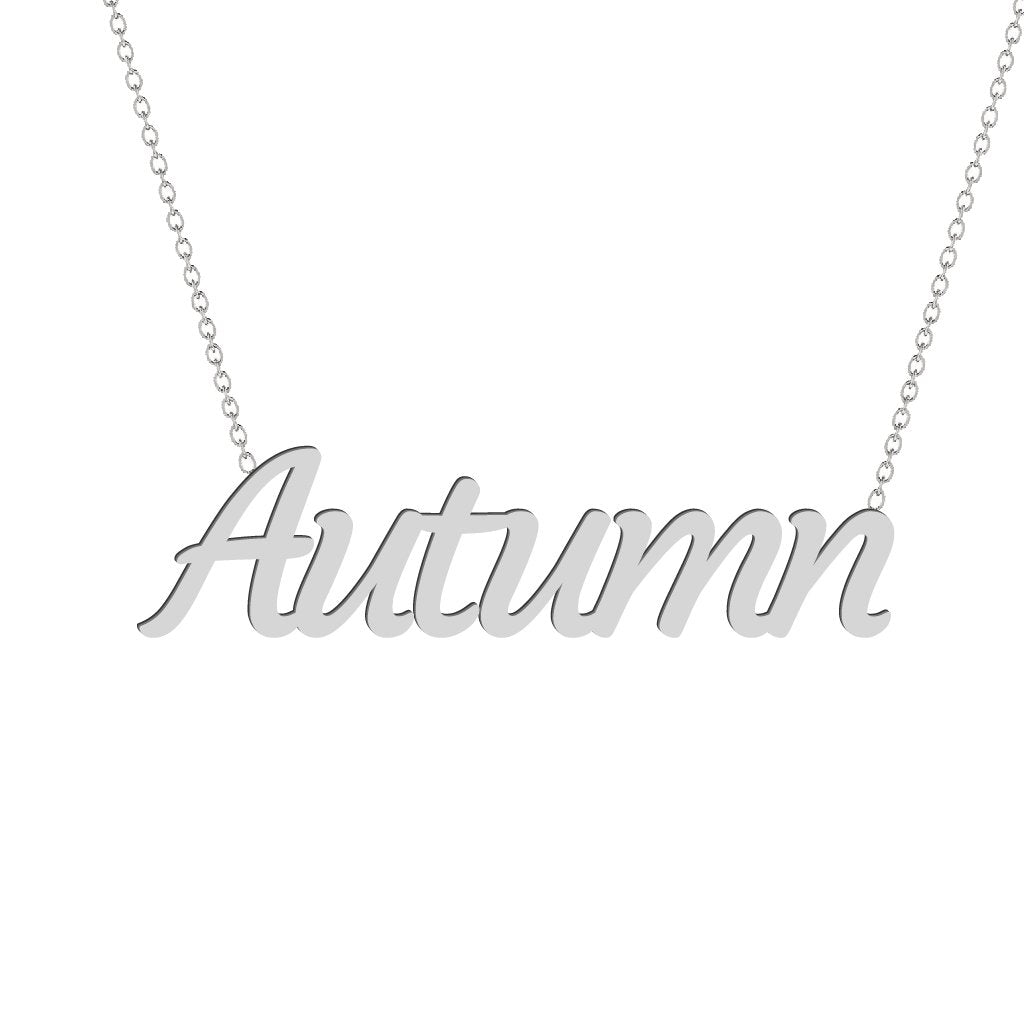 Gold Name Necklace - Autumn