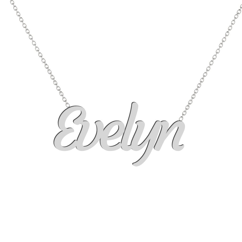 Gold Name Necklace - Evelyn