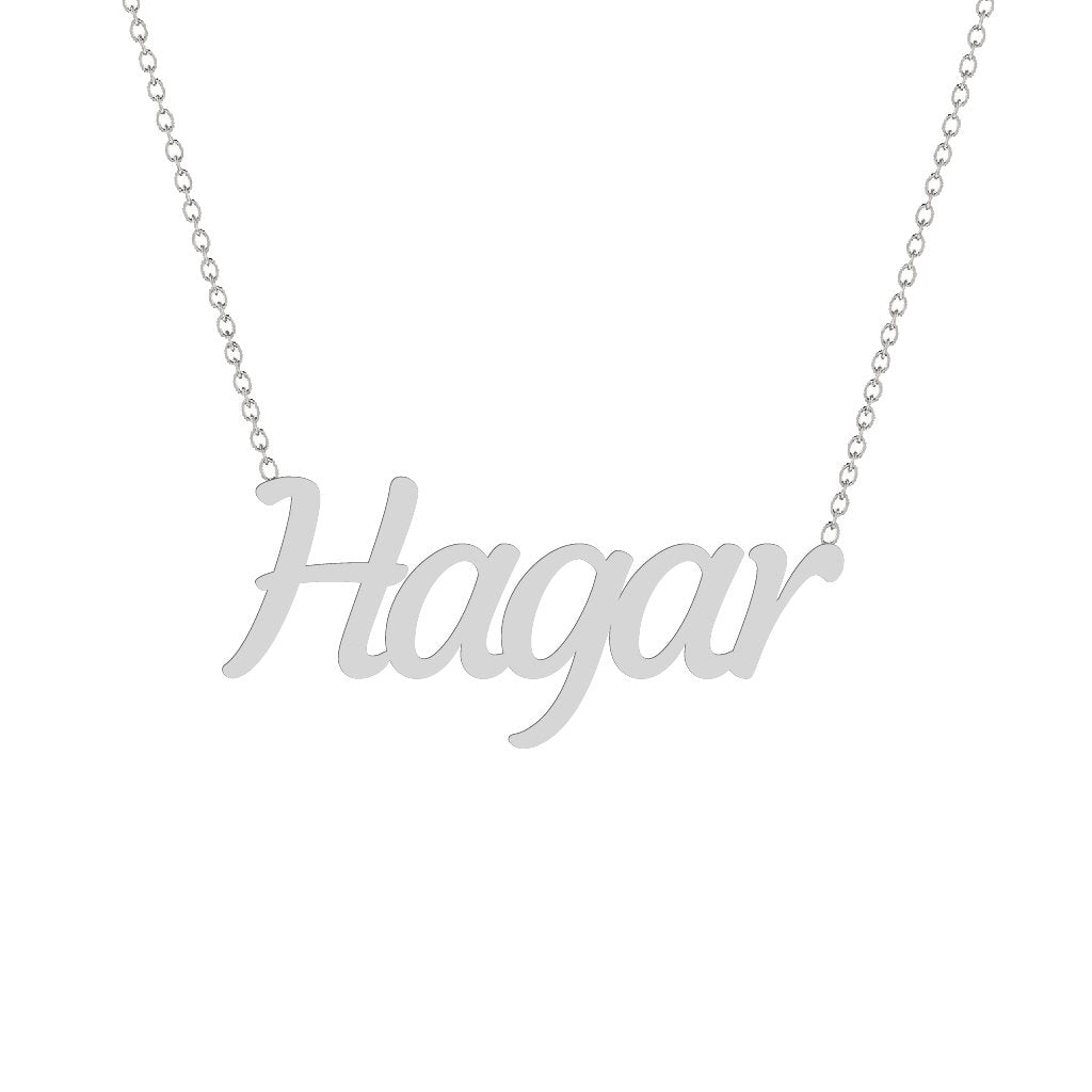 Gold Name Necklace - Hagar