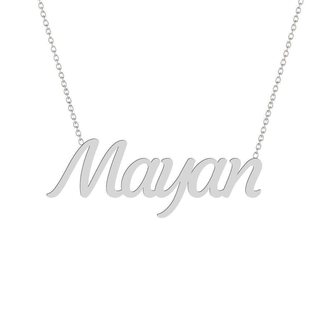 Gold Name Necklace - Mayan