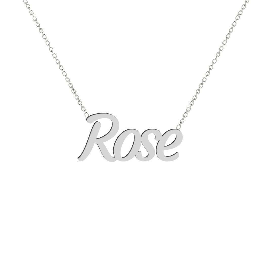 Gold Name Necklace - Rose